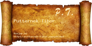 Putternek Tibor névjegykártya